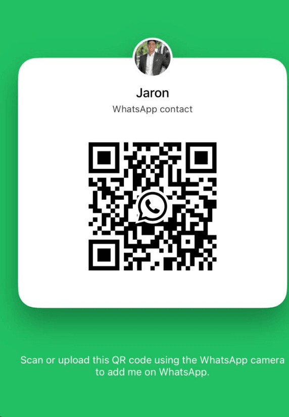 Add Jaron on WhatsApp, QR code